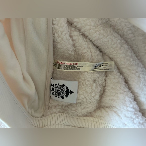 Free People NWT Sundown Fleece Joggers Wide Leg Pants FP Movement Ivory size XL - Picture 11 of 13